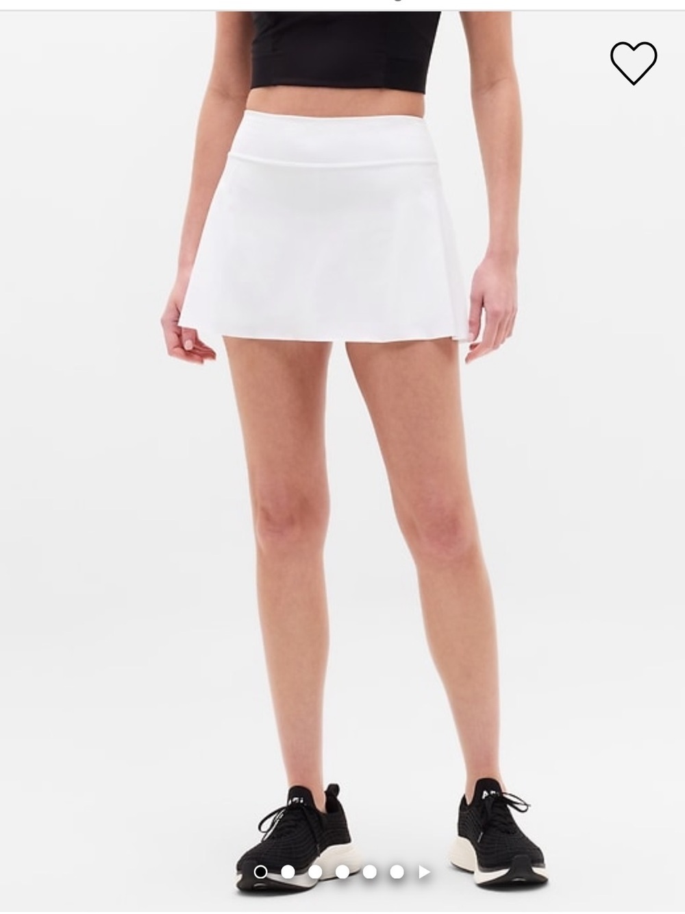 Athleta Ace A-Line Bright White 13.5” Tennis Golf Skort Skirt Size Small
